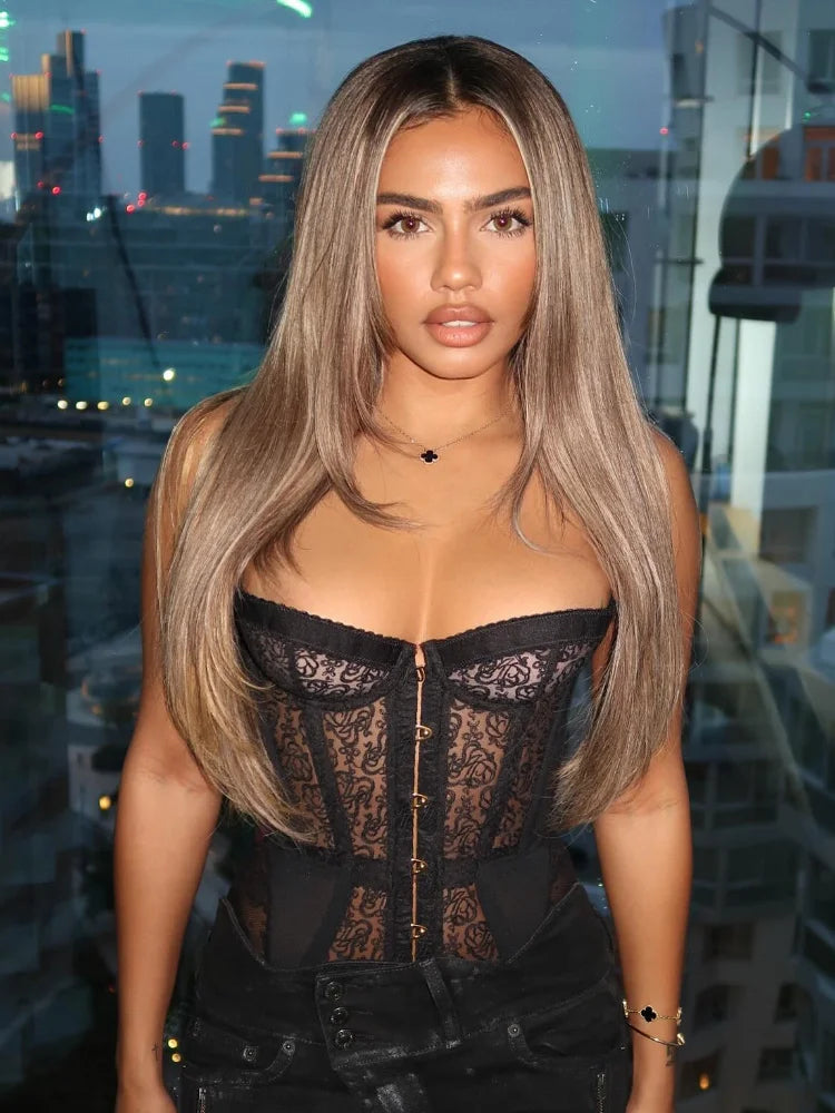 Elegante top tipo corsé